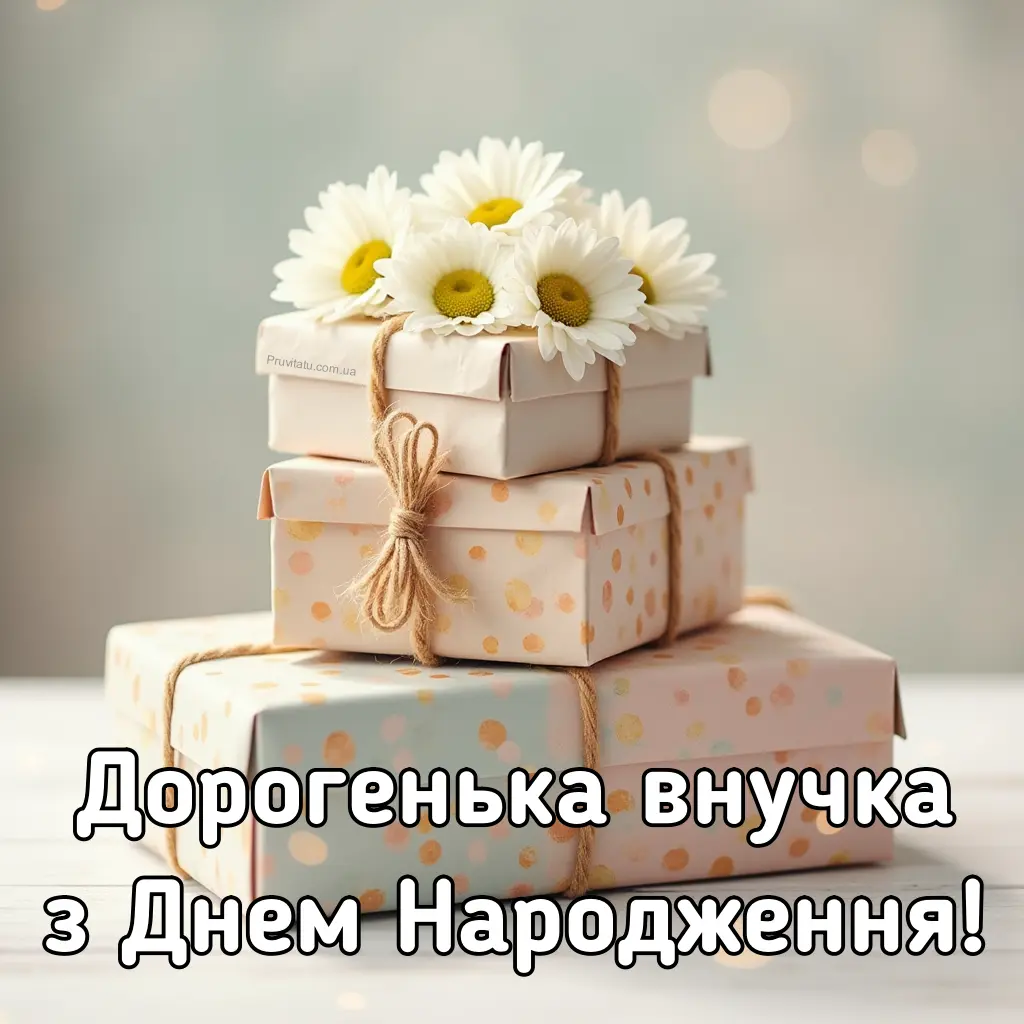 Дорогенька внучка з днем народження