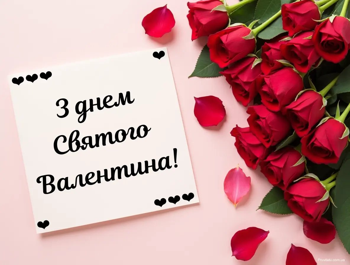 Привітання з днем святого Валентина