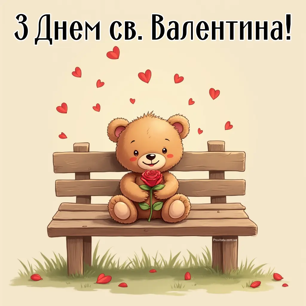 З днем святого Валентина картинки українською
