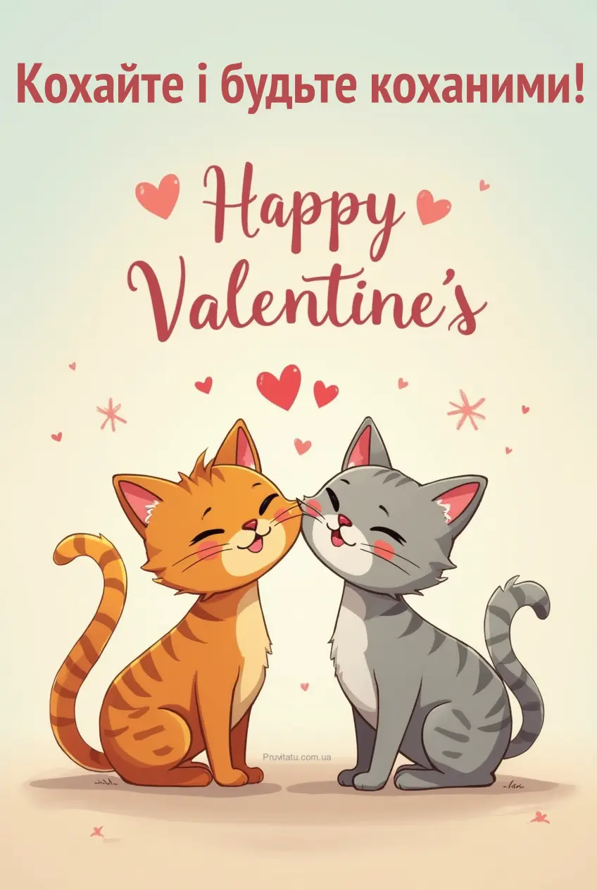 З днем святого Валентина на англійській