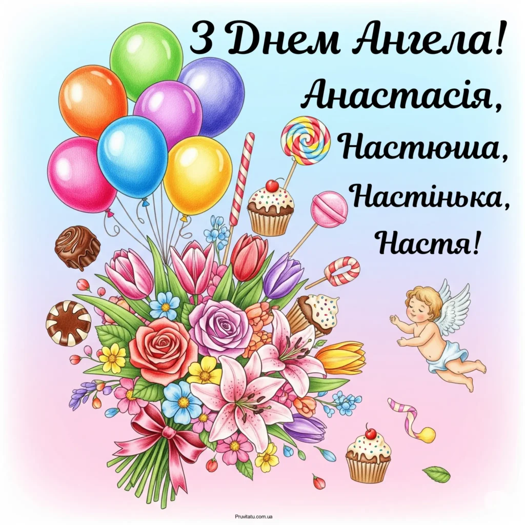 З днем ангела Анастасія українською